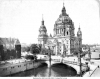ca. 1900 - View of the Cathedral over the Spree.  Photo courtesy Herbert Hoffmann, Historical Press Photo Archive, and the Bundesarchiv.