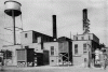 A view of the powerhouse and gravity tank.  Photo courtesy Parry Sound Public Library.